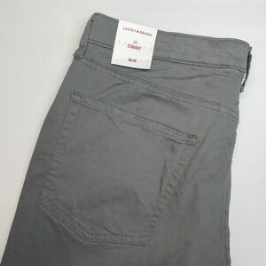 NEW Lucky Brand 223 Straight Pants Men's 38x30 5 Pockets Gray Advanced‎ Stretch